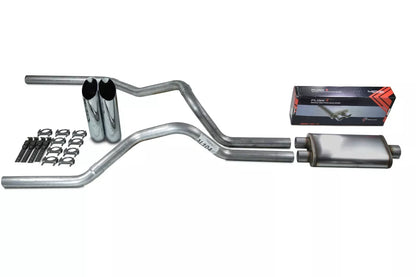 1994-2003 Dodge Ram 1500 Truck 2.5" Dual Exhaust Flow II Stainless Steel Muffler with Slash Tip