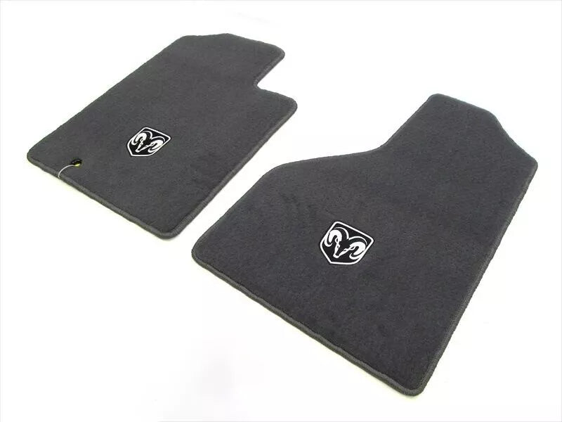 2006-2010 Dodge Ram 1500, 2500, 3500 Front Carpet Floor Mats Slate Gray OEM New Mopar