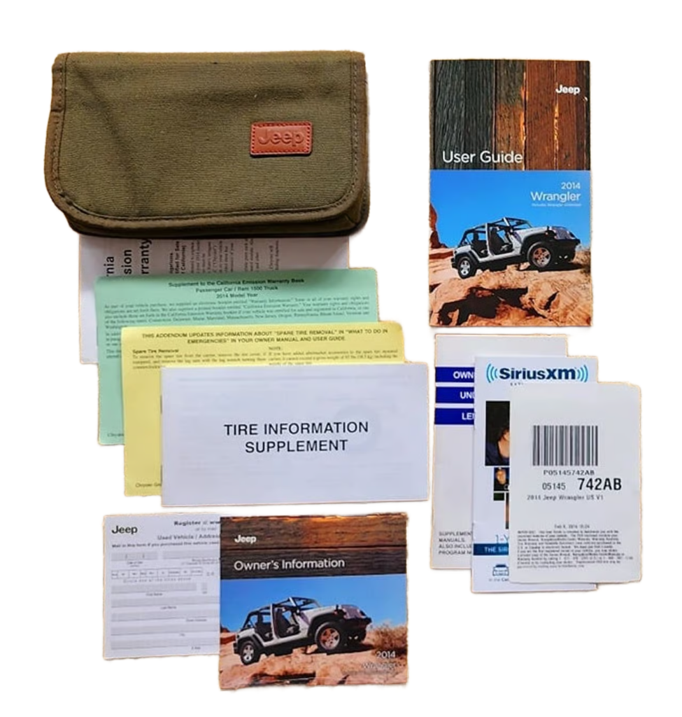 2014 Jeep Wrangler Owners Manual Factory Complete Set