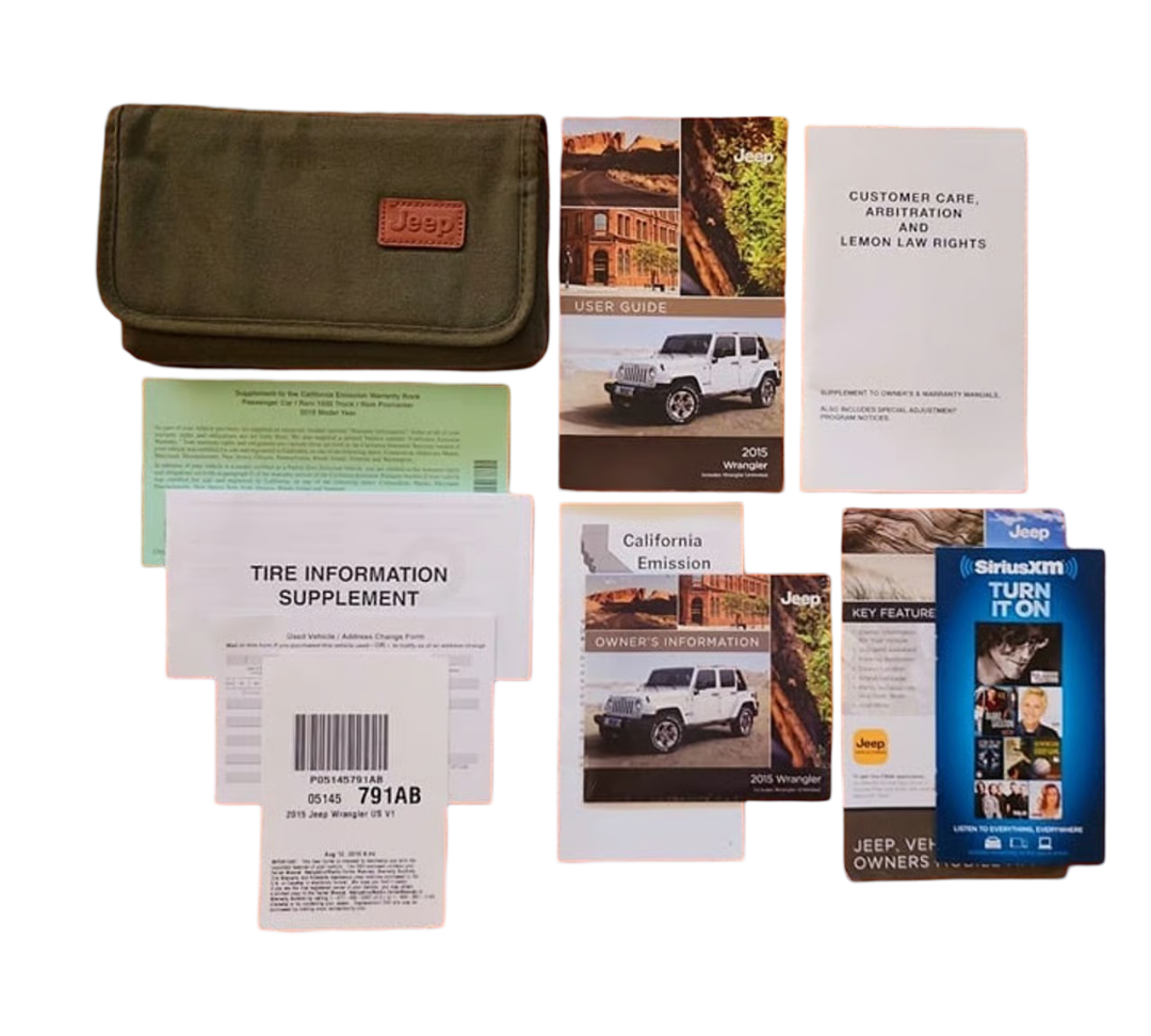 2015 Jeep Wrangler Owners Manual Factory Complete Set