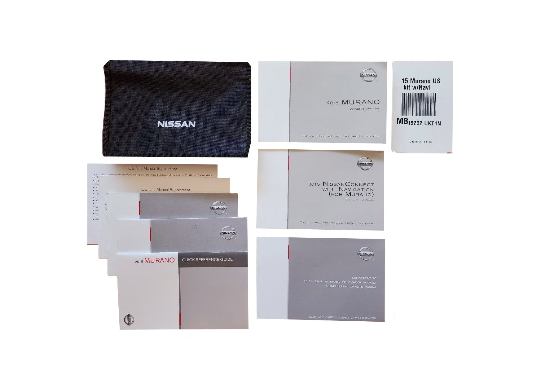 2015 Nissan Murano Owners Manual Complete Set