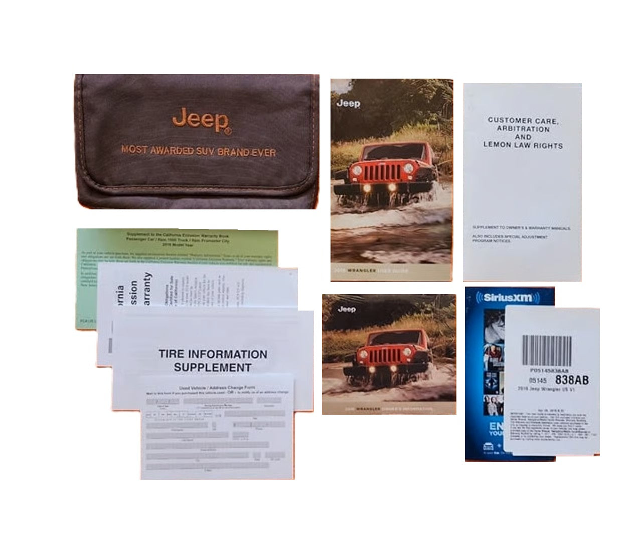 2016 Jeep Wrangler Owners Manual Factory Complete Set