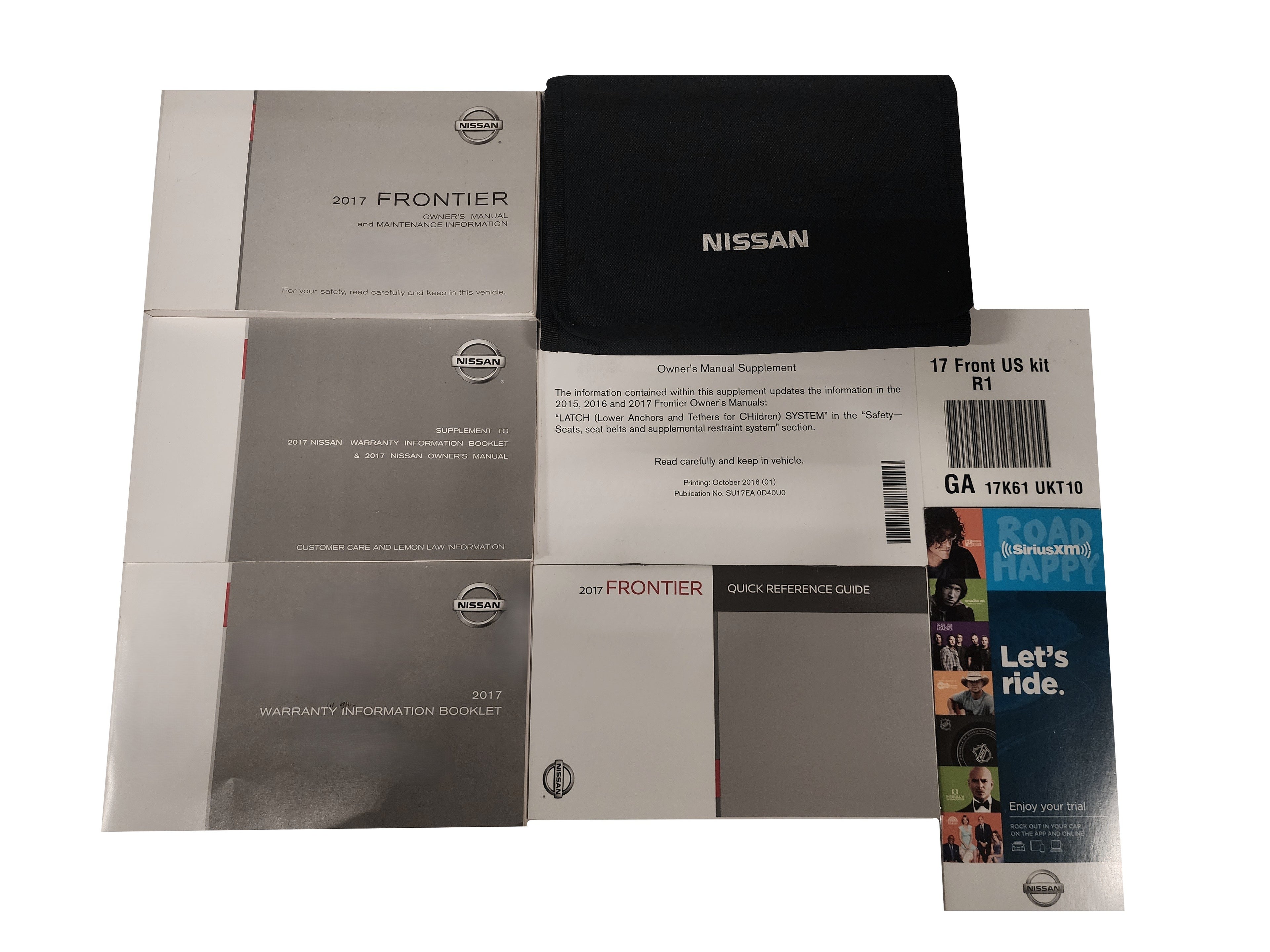 2017 Nissan Frontier Owners Manual Complete Set
