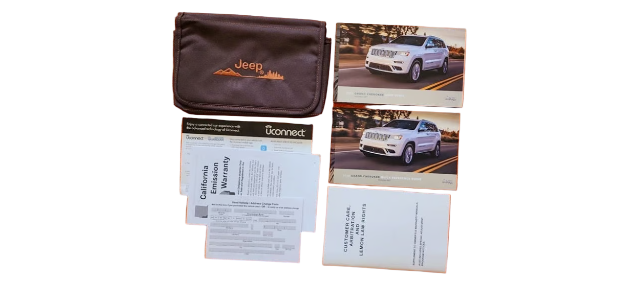2018 Jeep Grand Cherokee Owners Manual Factory Complete Set