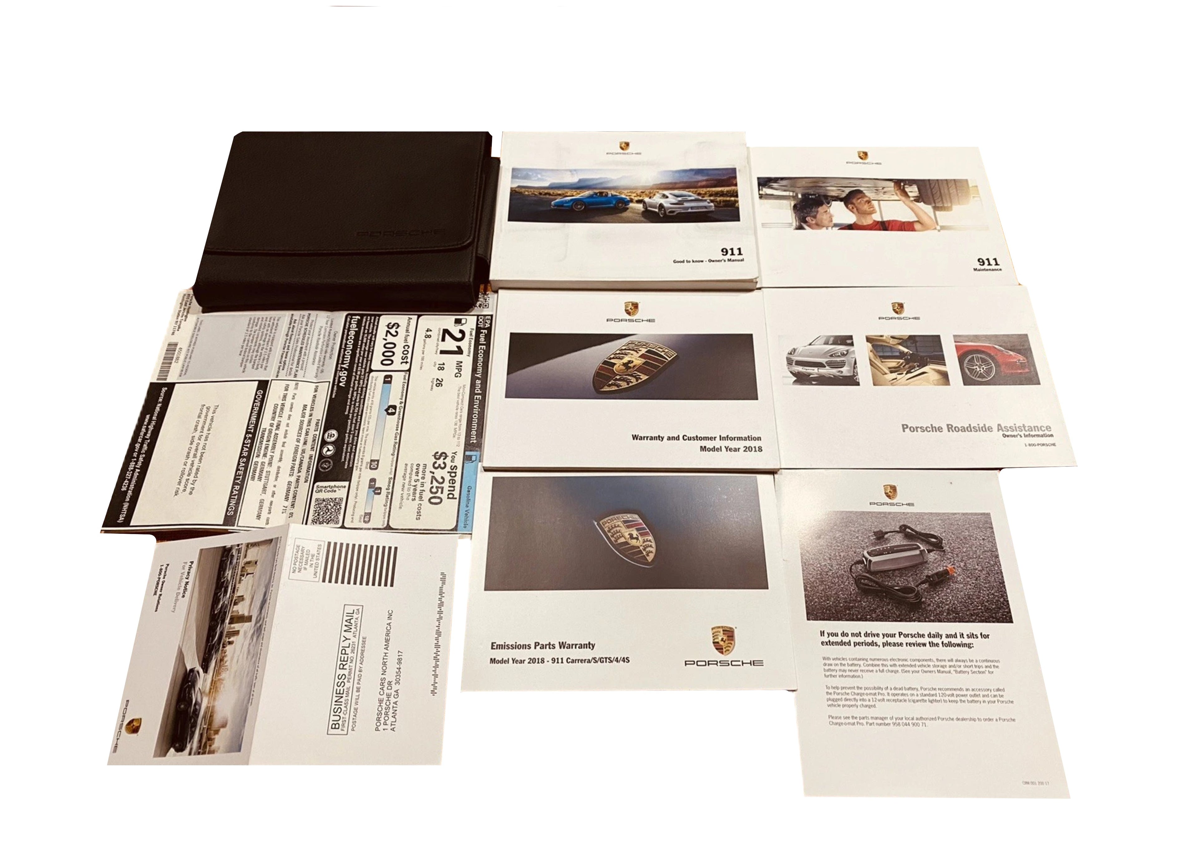 2018 Porsche 911 Owners Manual Complete Factory Set OEM