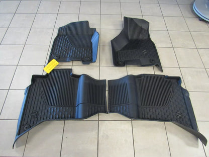 2019-2024 RAM 2500-5500 Black Rubber Crew Cab All-Weather Floor Mats NEW OEM Mopar