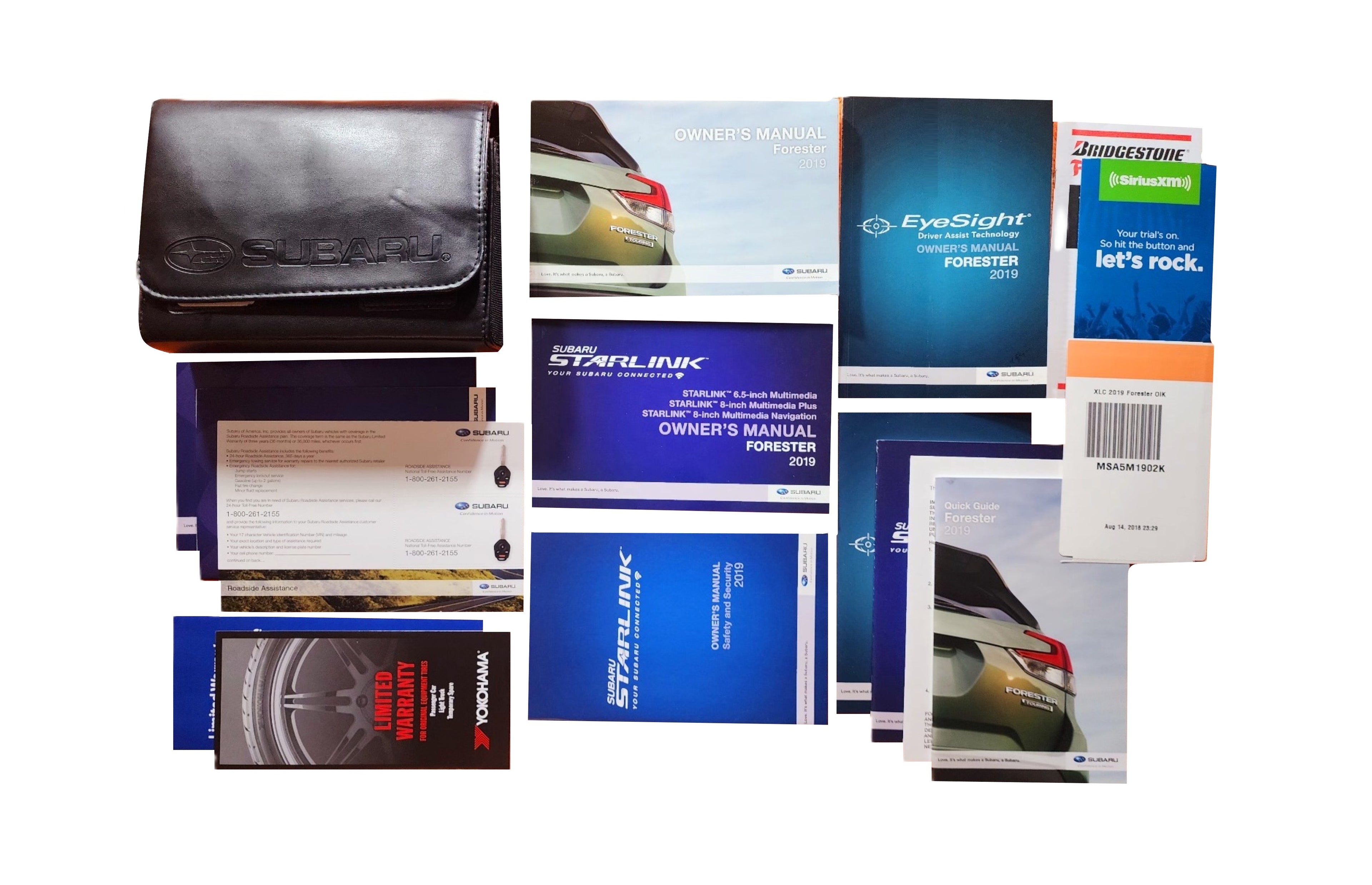 2019 Subaru Forester Owners Manual Complete Set