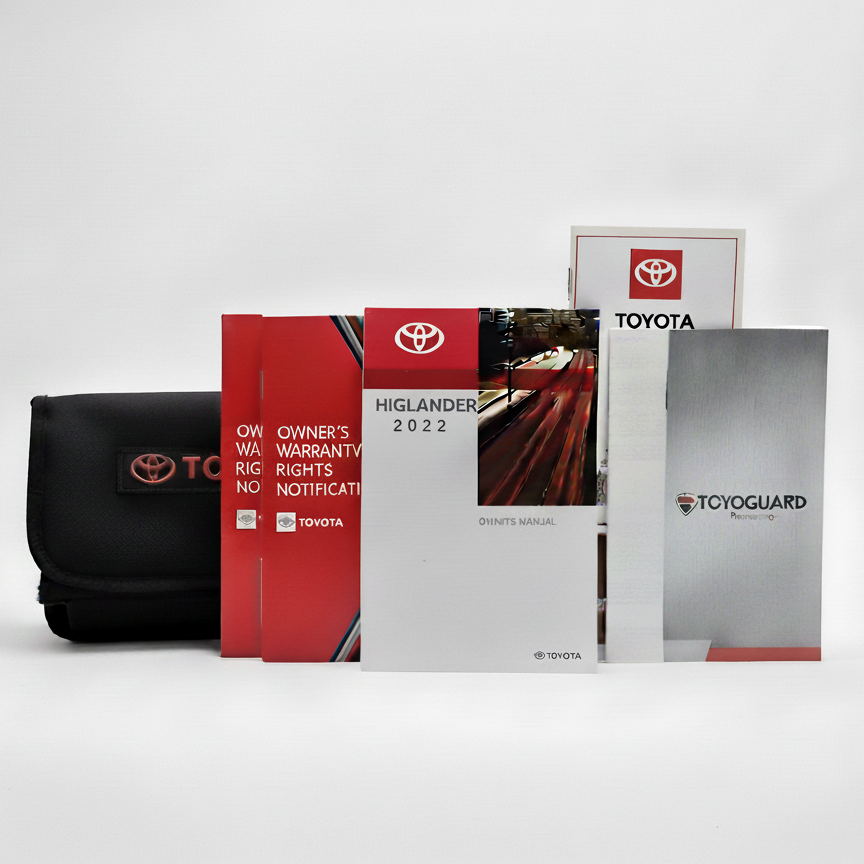 2022 Toyota Highlander Owners Manual Complete Set