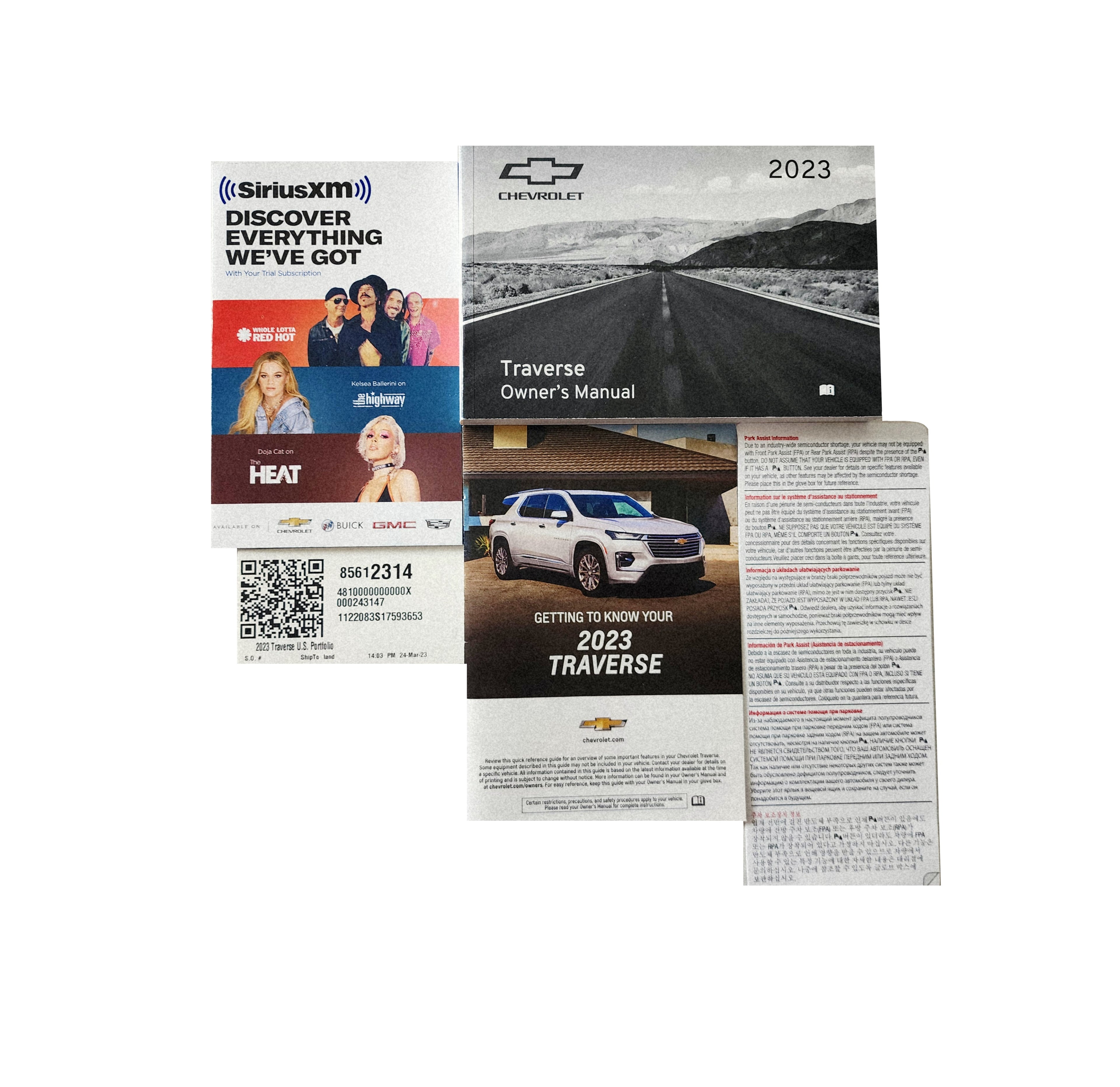 2023 Chevrolet Traverse Owners Manual Complete Factory Set - OEM