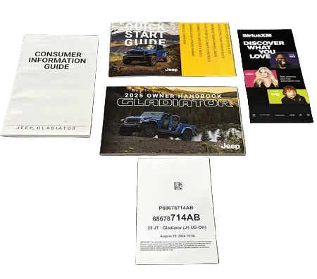 2025 Jeep Gladiator Owners Manual Factory Complete Set