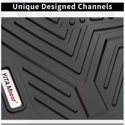 3D All-Weather Car Floor Mats Liner for 2017-2024 Ford F-250 Super Duty Crew Cab