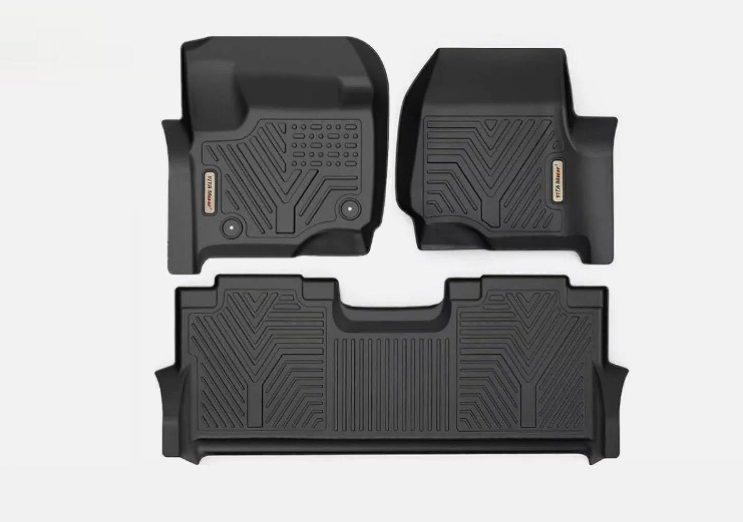 3D All-Weather Car Floor Mats Liner for 2017-2024 Ford F-250 Super Duty Crew Cab