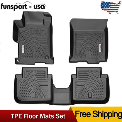 3D Floor Mat Liners for 2013-2017 Honda Accord Sedan 1st & 2nd Row Rubber TPE