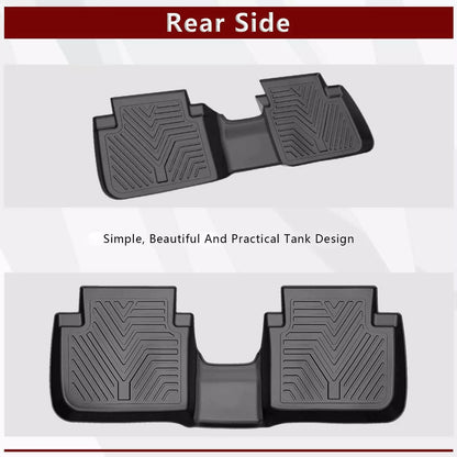 3D Floor Mat Liners for 2013-2017 Honda Accord Sedan 1st & 2nd Row Rubber TPE