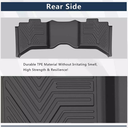 3D Floor Mats Liners for 2013-2018 Dodge Ram 1500 2500 3500 Crew Cab All-Weather