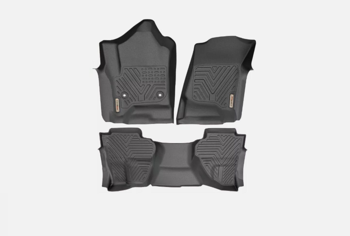 3D Floor Mats for 2014-2018 Silverado 1500 and 2015-2019 Sierra 2500HD 3500HD Extended Cab