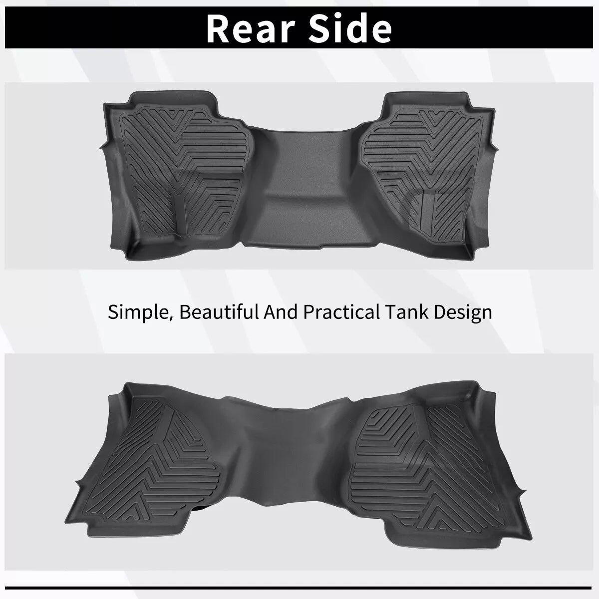 3D Floor Mats for 2014-2018 Silverado 1500 and 2015-2019 Sierra 2500HD 3500HD Extended Cab