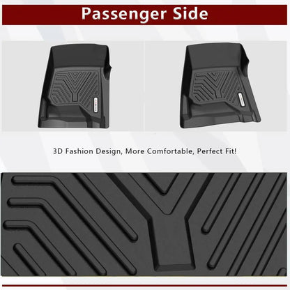 3D Floor Mats for 2014-2018 Silverado GMC Sierra 1500 Crew Cab All-Weather Liner