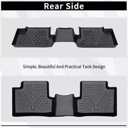 3D Floor Mats for 2015-2023 Jeep Cherokee All-Season Car Full TPE Floor Liners