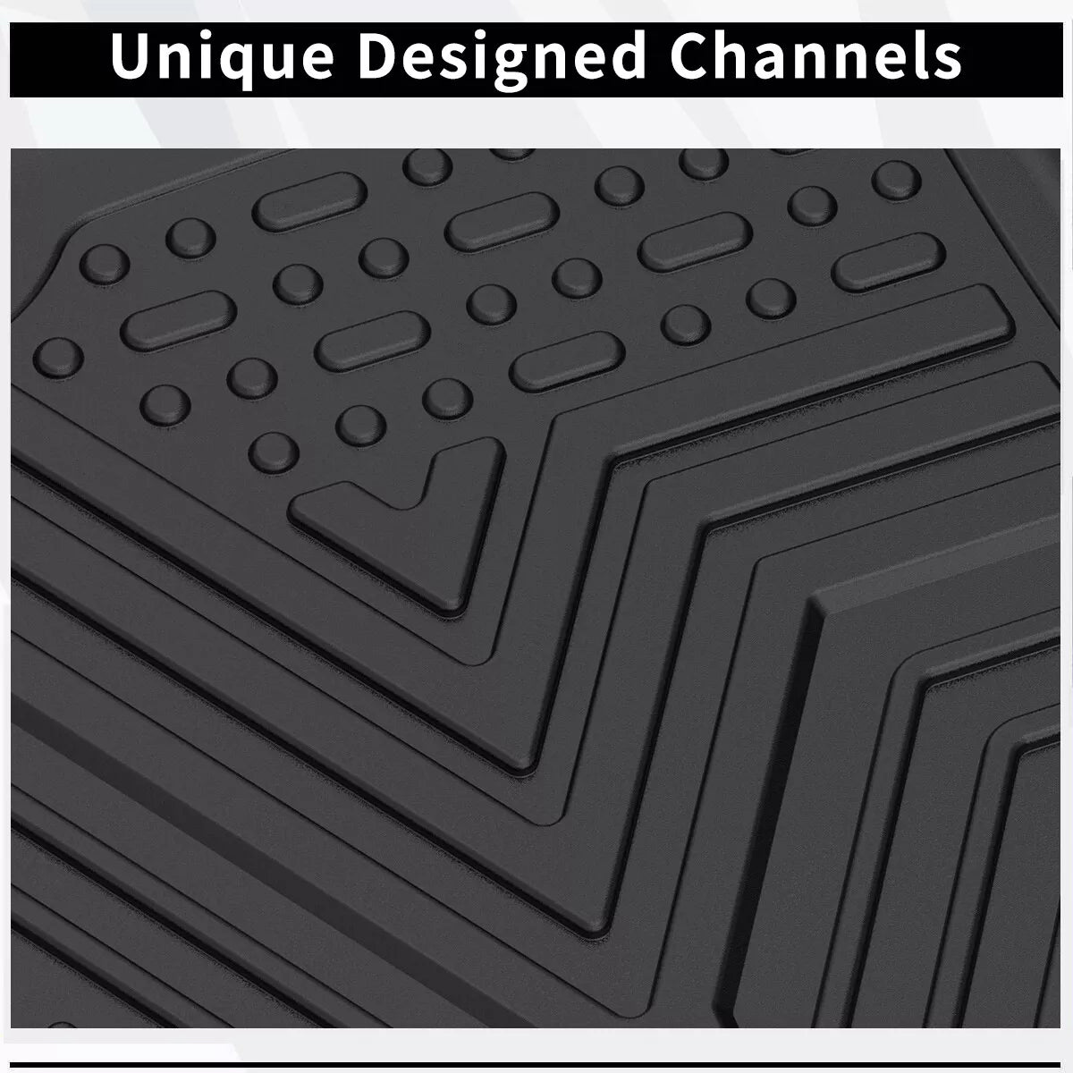 3D Floor Mats for 2015-2023 Jeep Cherokee All-Season Car Full TPE Floor Liners