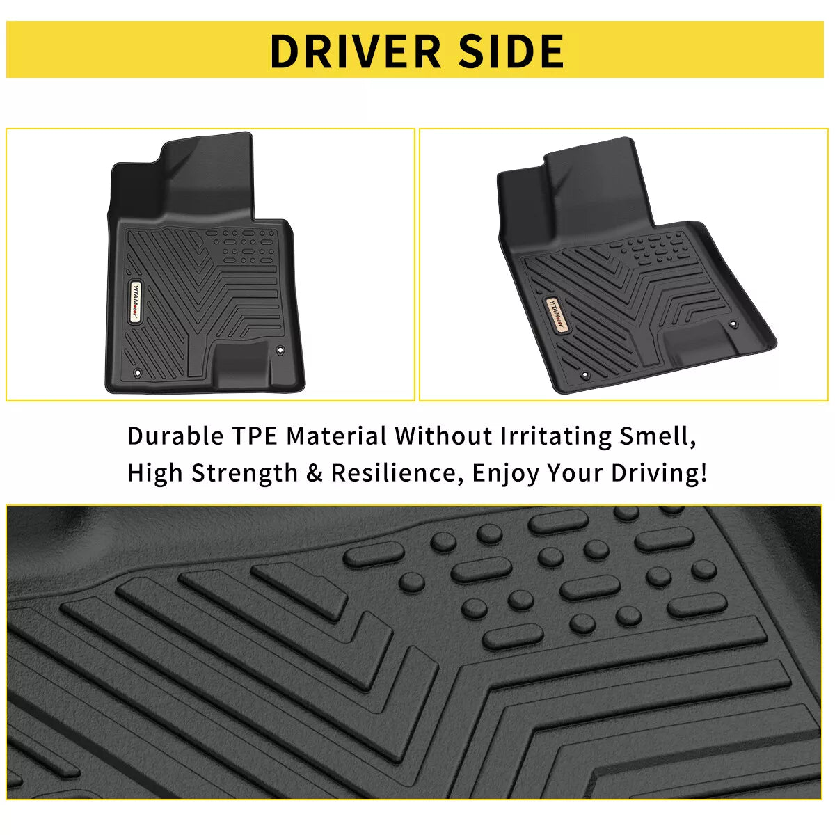 3D Floor Mats for 2020-2023 Hyundai Sonata & 2021-2023 Kia K5 FWD Only Floor Liner