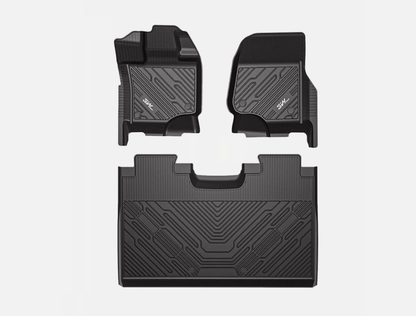 3W TPE Floor Mats for 2015-2025 Ford F-150/F-150 Lightning Super Crew Cab Liner