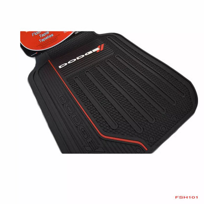 4pc DODGE Elite Front & Back Heavy Duty All-Weather Rubber Floor Mats Set