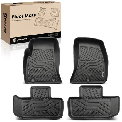 4x Black Front & Rear Floor Mats Liners for Dodge Challenger 2011-2022 2023 RWD