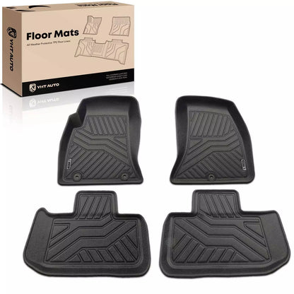 4x Black Front & Rear Floor Mats Liners for Dodge Challenger 2011-2022 2023 RWD