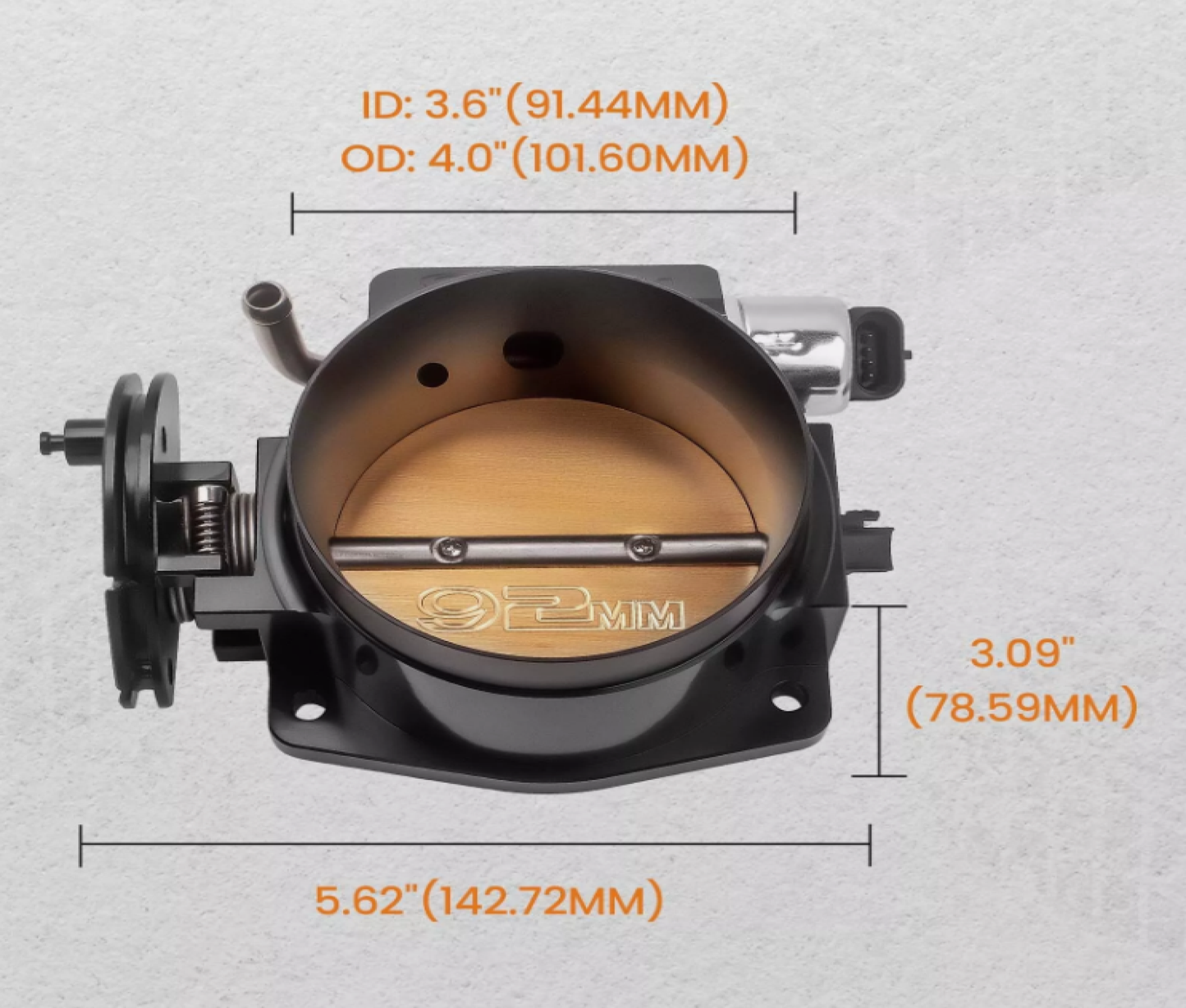 92mm Throttle Body with TPS and IAC Sensor for LSX LS LS1 LS2 and LS7 Engines