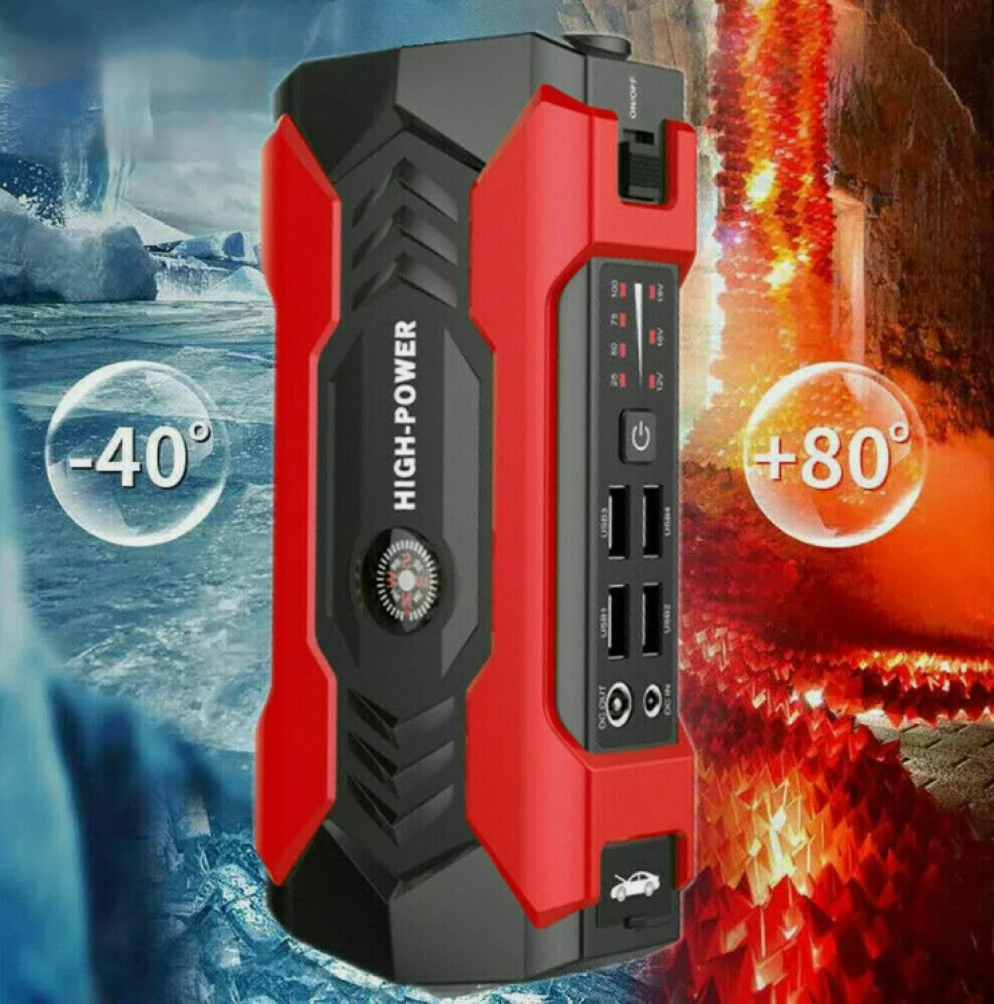 99800mAh Car Jump Starter Booster Jumper Box Power Bank Battery Charger Portable