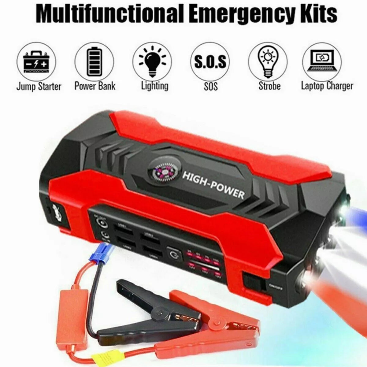 99800mAh Car Jump Starter Booster Jumper Box Power Bank Battery Charger Portable