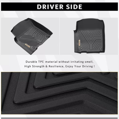 All-Weather 3D Molded TPE Floor Mats Liners for 2012-2018 Dodge Ram 1500 Quad Cab