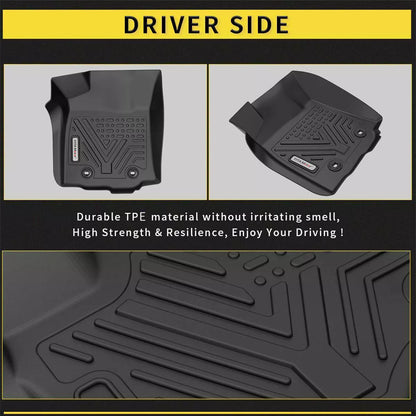 All-Weather Floor Mats for 2018-2023 Toyota Tacoma Double Cab Protection Liners for Automobiles