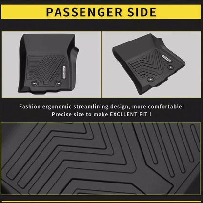 All-Weather Floor Mats for 2018-2023 Toyota Tacoma Double Cab Protection Liners for Automobiles