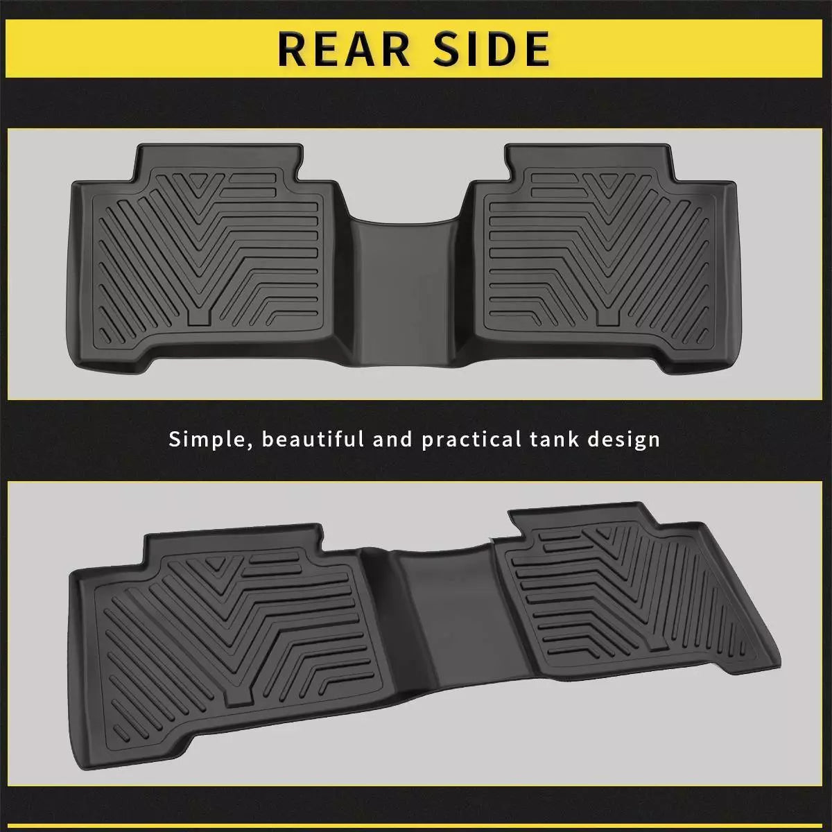 All-Weather Floor Mats for 2018-2023 Toyota Tacoma Double Cab Protection Liners for Automobiles