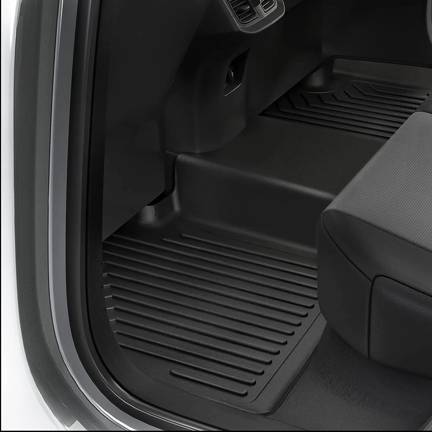 All-Weather Rubber TPE Floor Mat Liners for 2018-2024 Honda Odyssey Black Carpet