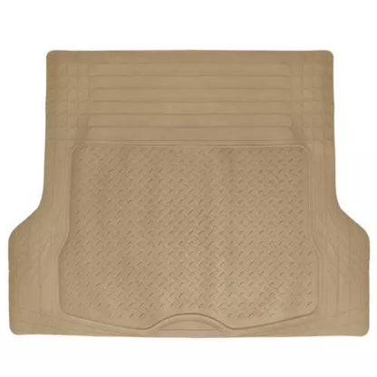 All-Weather Rubber Van SUV Floor Mat Trunk Cargo Liner 3 Row 5pc Full Set Beige