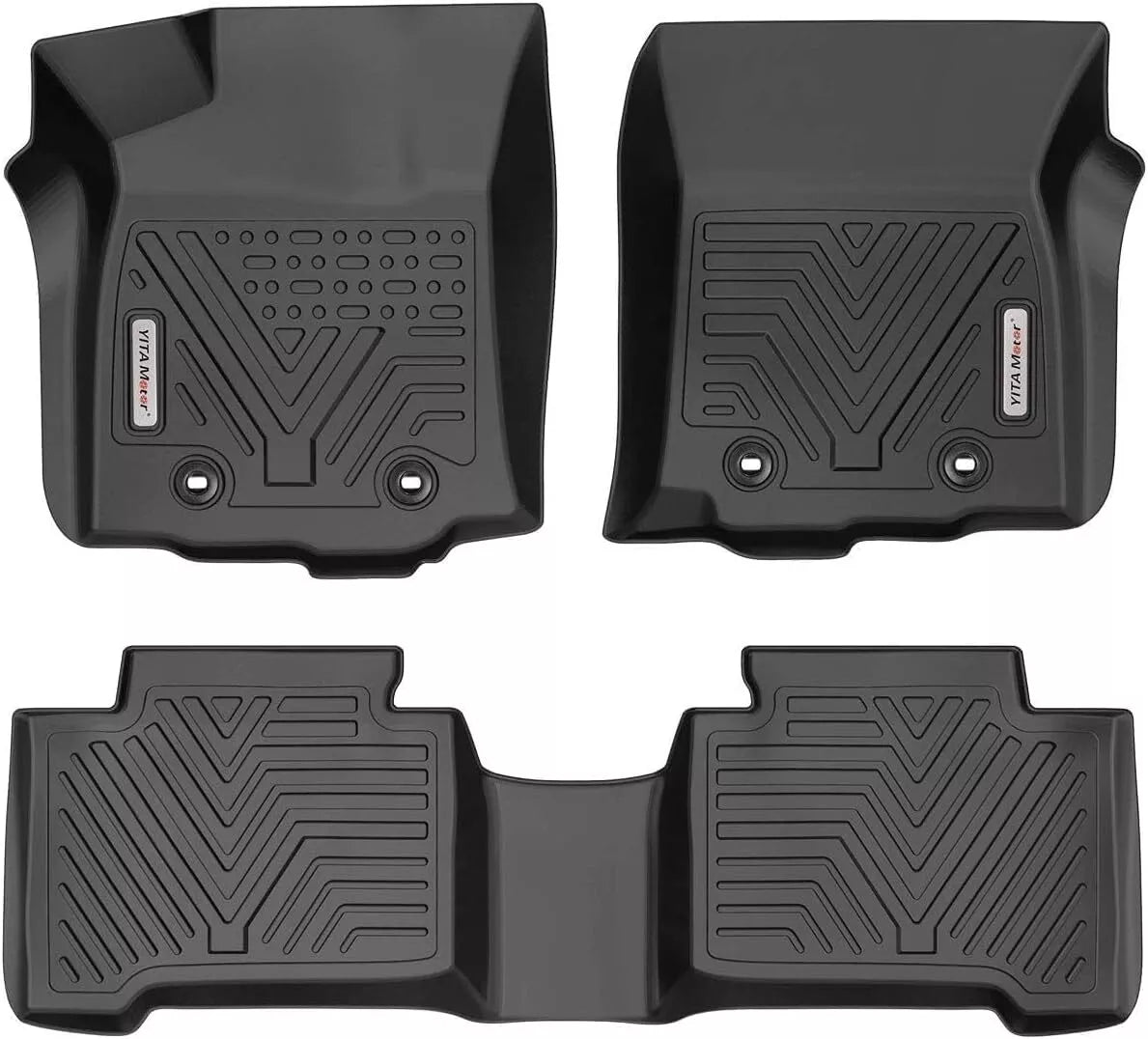 All Weather 3D TPE Floor Mats for 2016-2017 Toyota Tacoma Double Cab Floor Liner