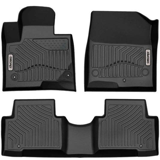 Black All-Weather Floor Mats for 2013-2018 Hyundai Santa Fe 5-Passenger Model