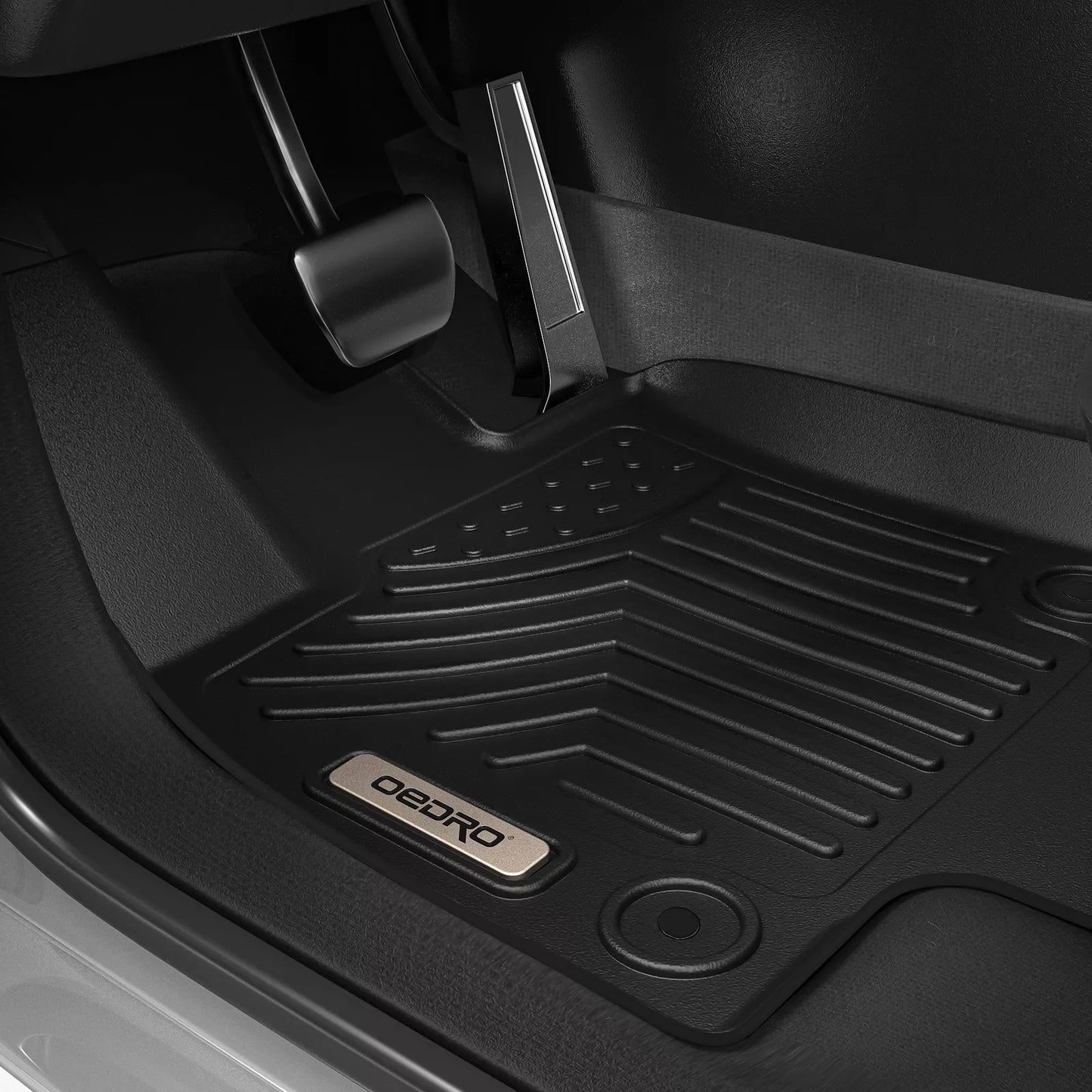 Black All-Weather Floor Mats for 2013-2018 Hyundai Santa Fe 5-Passenger Model