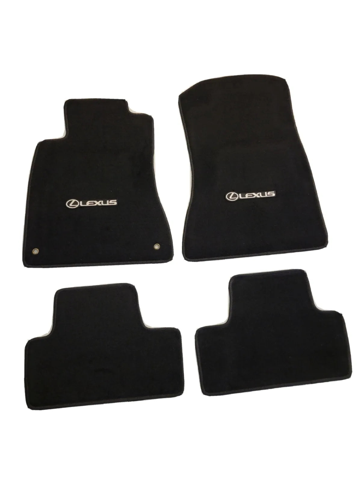 Black Floor Mats with Emblem for 2006-2012 Lexus IS350 IS250 (2-Wheel Drive Only)