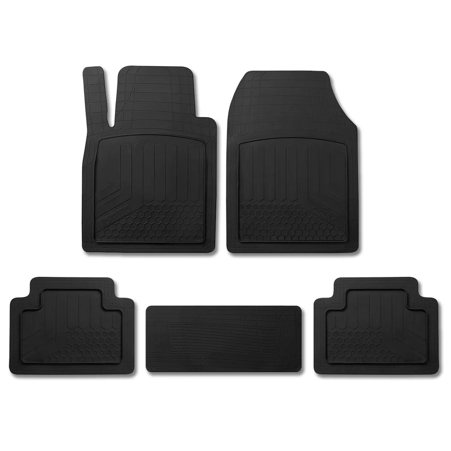 Black Semi-Custom Fit Floor Mats Liner All Weather for Ford Explorer Waterproof