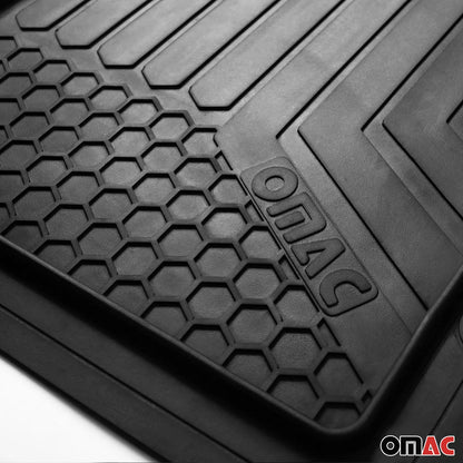 Black Semi-Custom Fit Floor Mats Liner All Weather for Ford Explorer Waterproof