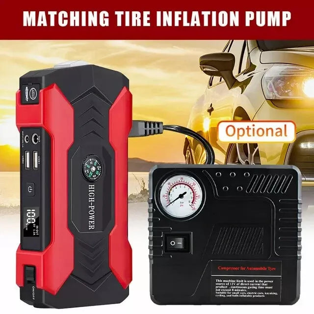 Car Jump Starter Booster Jumper Box Power Bank Battery Charger Portable 99800mAh