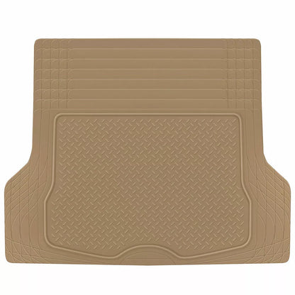 Cargo Trunk Floor Mat Liner for Car SUV Truck All-Weather Semi-Custom Fit Beige