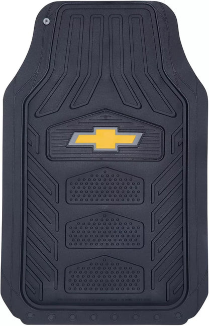 Chevy Bowtie Logo Heavy Duty Truck SUV Car All-Weather Rubber 4pc Floor Mats Set