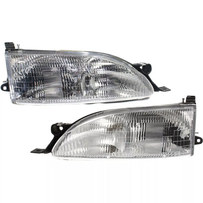 Fits1995-1996 Toyota Camry Set Headlight Assembly - Left Right Side Halogen