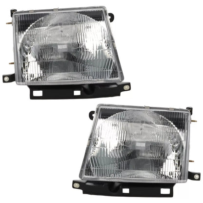 Fits 1997-2000 Toyota Tacoma Set Headlight Assembly - Left Right Side Halogen