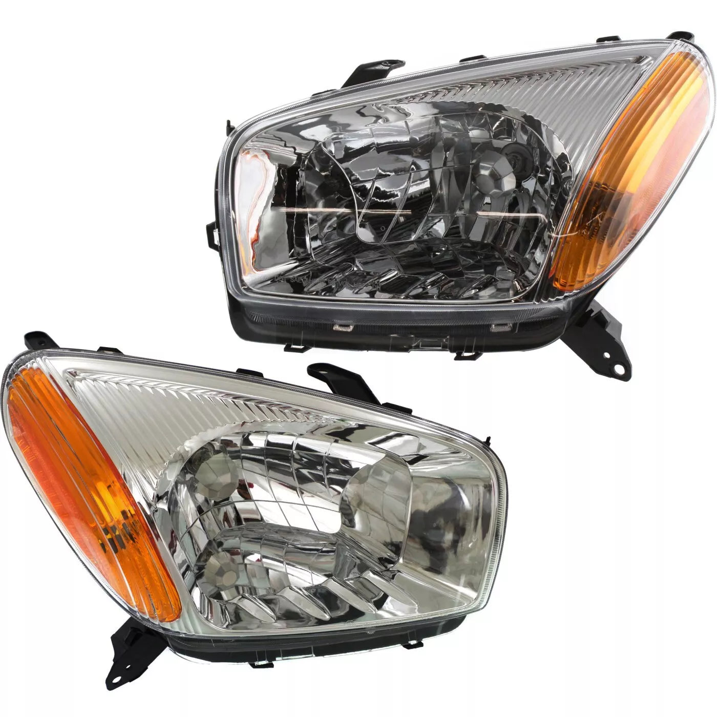 Fits 2001-2003 Toyota RAV4 Set Headlight Assembly - Left Right Side Halogen